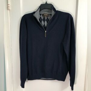 Tasso Elba size medium navy 3/4 zip men’s sweater